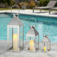 26"&19"& 13" High Elegant Candle Lantern Metal Lanterns for Versatile Indoor & Outdoor
