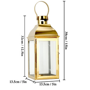 12.5" H Stainless Steel Decorative Candle Lanterns
