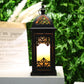 15" High Decorative Candle Lantern Black