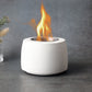 4.7"x3" Mini Cement Fireplace Round Concrete White Fire Pit