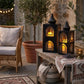 2 Pcs  21" & 15.5" Moroccan Lanterns Decorative Candle Lanterns