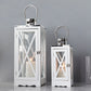 17.5''&24.5'' H Metal Decorative Candle Holders Rustic Hanging Lantern(Set of 2)