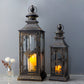 Vintage metal candle lamp (two-piece set)