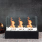 18"x 8''x11.5" Portable Tabletop Fireplace–Clean-Burning Bio Ethanol Ventless Fireplace