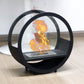 14"*14”H JHY Black Round Freestanding Tabletop Fireplace