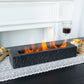 16"x4" JHY Rectangle Black Cement Fireplace Modern Fire Pit