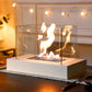 Rectangular Tabletop Fire Bowl Pot with Four-Sided Glass