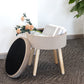 17.5"H Round Velvet Tufted Footrest Stool Ottoman