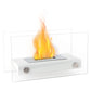 7.5" H Metal Bio Ethanol Fireplace Tabletop Ethanol Fireplace(White)