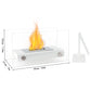 7.5" H Metal Bio Ethanol Fireplace Tabletop Ethanol Fireplace(White)