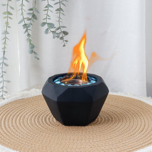 6"x4" JHY Portable Tabletop Fireplace Cement Tabletop Fire Pit