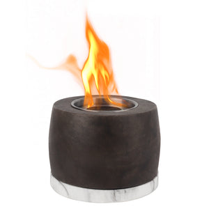 Black Graphite Color Cement Fireplace Concrete Fire Bowl Indoor Fire Pit