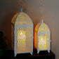 12''&16.5'' High Vintage Hanging Decorative Candle Lantern(Set of 2 White)