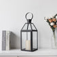 16"High Stainless Steel Black Candle Lanterns