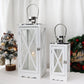 17.5''&24.5'' H Metal Decorative Candle Holders Rustic Hanging Lantern(Set of 2)