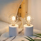7" große, weiße, batteriebetriebene Tischlampe (2er-Set)