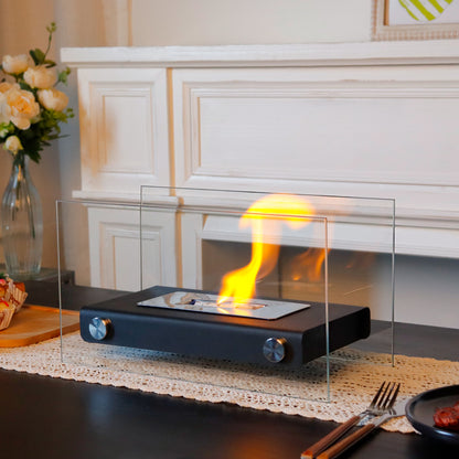 7.5" H Metal Bio Ethanol Fireplace Tabletop Ethanol Fireplace