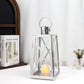 12'' High Stainless Steel Decorative Lantern (Trapezoid)