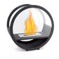 14"*14”H JHY Black Round Freestanding Tabletop Fireplace