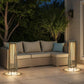 2 Piece Solar Powered Lantern Wicker Solar Patio Lamp Grey