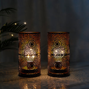 JHY DESIGN Two-Piece White Metal Battery-Powered Unit
