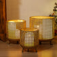 Set of 3 Gold Metal Decorative Candle Lanterns 10/8.5/7"H Candle Holder