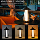 3-Way Dimmable Bedside Lamp (12"H): Umbrella-Shaped Touch Control, Grey Anodized Glass Shade (Indoor/Outdoor)