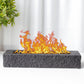 16"x4" JHY Rectangle Black Cement Fireplace Modern Fire Pit