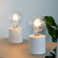 7" große, weiße, batteriebetriebene Tischlampe (2er-Set)