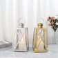 12''H Stainless Steel Decorative Lantern (Trapezoid)