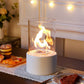 JHY DESIGN Round Tabletop Firepit – Portable, Bio Ethanol Ventless, Indoor/Outdoor