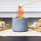 4.3"x3.5" JHY Round Gray Mini Fire Pit Tabletop Fireplace