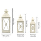 19'' & 13.5'' & 9.5''H Vintage Metal Candle Holder Decorative Hanging Lantern (Set of 3)