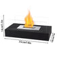 Square Tabletop Fire Bowl Pot with Two-Sided Glass