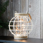 7.3" H Metal Cage LED Lantern Battery Powered Lamp