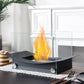 35,6 x 19,1 x 20,3 cm großer rechteckiger Tisch-Feuerschalentopf mit beidseitigem Glas