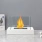 13.5"L Portable Tabletop Fireplace–Clean-Burning Bio Ethanol Ventless Fireplace