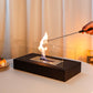 Square Tabletop Fire Bowl Pot with Two-Sided Glass