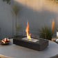 Square Tabletop Fire Bowl Pot with Two-Sided Glass