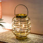 Batteriebetriebene Tischlampe, 7,7 Zoll hoch, Metallkäfig, LED-Lampe ohne Kabel mit 6-Stunden-Timer, dekorative Lichterkette im Vintage-Stil, Laterne für Innen- und Außenbereich, Schlafzimmer, Hochzeiten, Partys, Terrassenveranstaltungen 