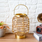 Batteriebetriebene Tischlampe, 7,7 Zoll hoch, Metallkäfig, LED-Lampe ohne Kabel mit 6-Stunden-Timer, dekorative Lichterkette im Vintage-Stil, Laterne für Innen- und Außenbereich, Schlafzimmer, Hochzeiten, Partys, Terrassenveranstaltungen 