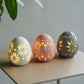Lampe d'ambiance sans fil à piles de 4 po de hauteur avec motif floral sculpté (lot de 3) 