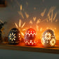 Lampe d'ambiance sans fil à piles de 4 po de hauteur avec motif floral sculpté (lot de 3) 