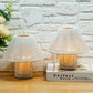 TRIROCKS Woven Cotton Rope LED Cordless Table Lamp (Set of 2) – 7'' Battery-Operated Boho Lamps, Indoor/Outdoor