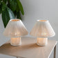 TRIROCKS Woven Cotton Rope LED Cordless Table Lamp (Set of 2) – 7'' Battery-Operated Boho Lamps, Indoor/Outdoor