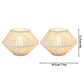 TRIROCKS Woven Cotton Rope Table Lamp (Set of 2) – 5" Cordless Battery-Operated Boho Wireless LED Lamps, Indoor/Outdoor