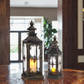 Vintage metal candle lamp (two-piece set)
