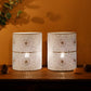 8''H Set of 2 Wall Sconce Lighting Metal Modern Wall Mount Lamp with 6-Hours Timer(Sunflower)