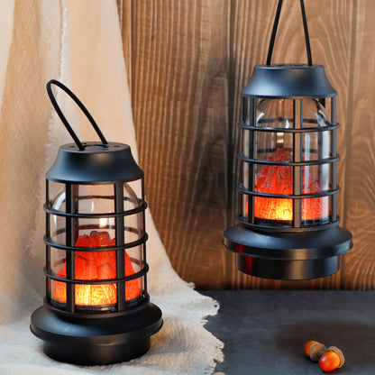 JHY DESIGN's 8"  Set of 2 Flame Lamp with Timer