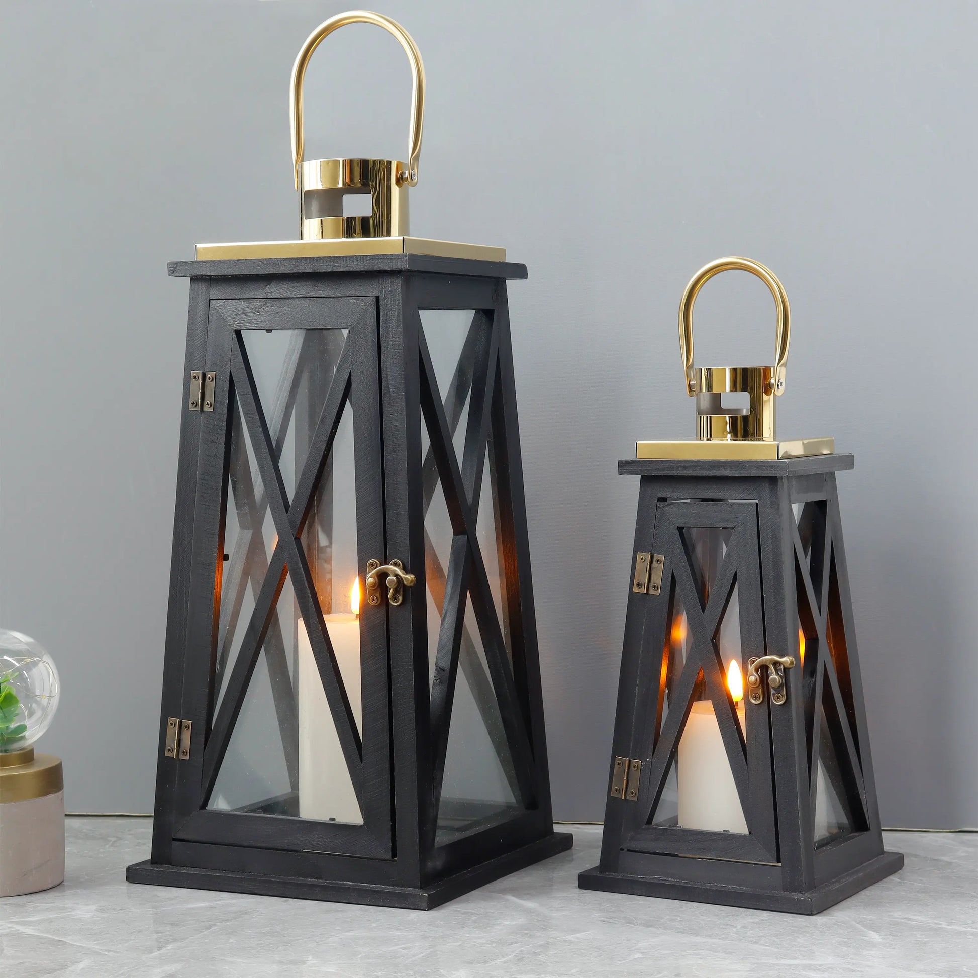 Farmhouse Wooden Lantern-4